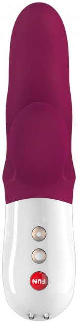 Фиолетовый вибратор с двумя моторами MiSS Bi - 17 см., Fun Factory