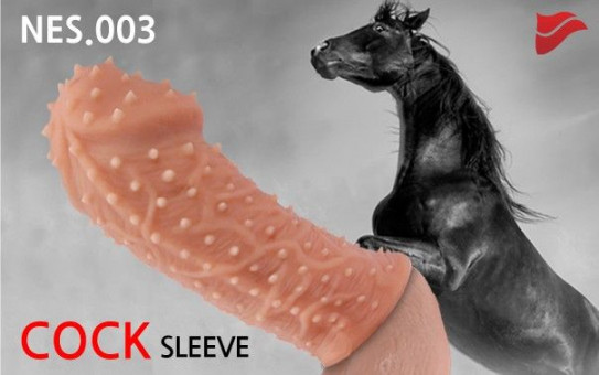 Насадка фаллической формы с колючками - 14,7 см., KOKOS