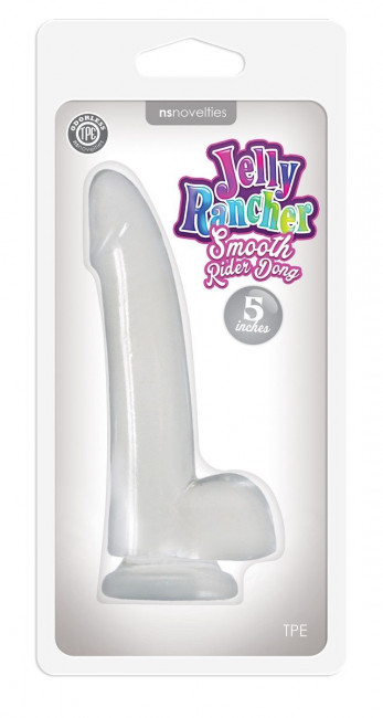 Прозрачный фаллоимитатор на присоске Jelly Rancher 5 Smooth Rider Dong - 15 см., NS Novelties Прозрачный фаллоимитатор на присоске Jelly Rancher 5 Smooth Rider Dong - 15 см., NS Novelties