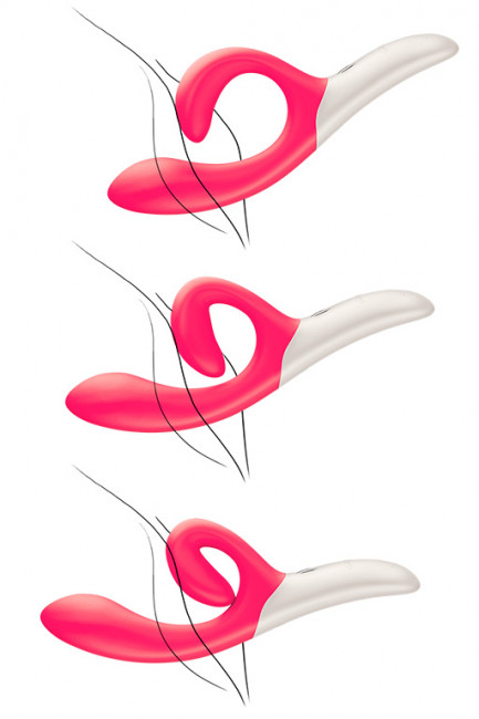 Розовый вибромассажёр с клиторальным отростком We Vibe Nova Pink - 21,5 см., We-vibe