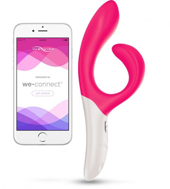 Розовый вибромассажёр с клиторальным отростком We Vibe Nova Pink - 21,5 см., We-vibe