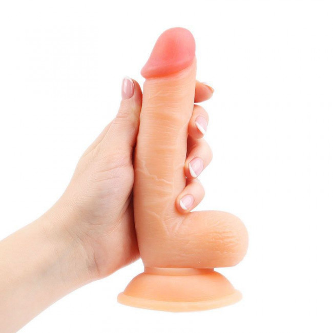 Телесный реалистичный фаллоимитатор Erowoman, Bior toys
