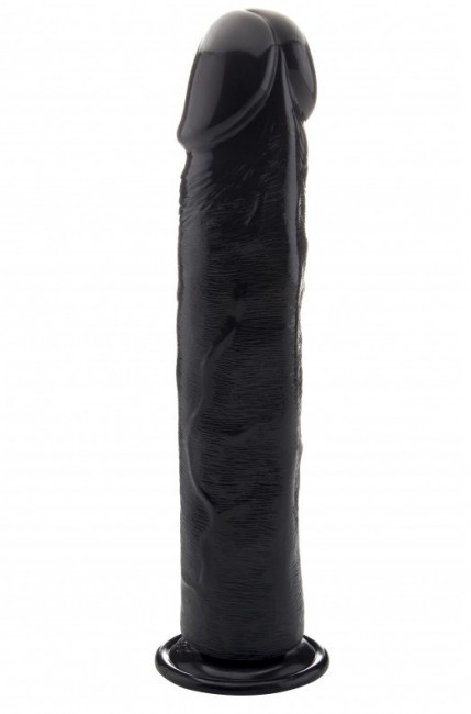 Чёрный фаллоимитатор-гигант Realistic Cock 15,5 Inch No Scrotum - 39,5 см., Shots Media BV