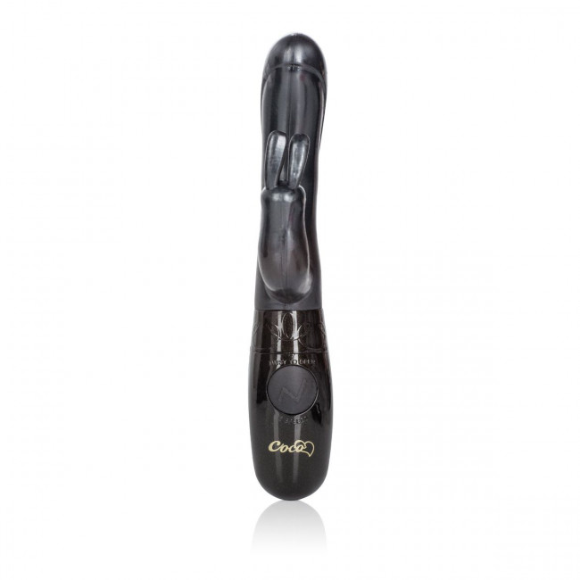 Черный вибромассажер Coco Love Bunny - 21 см., California Exotic Novelties Черный вибромассажер Coco Love Bunny - 21 см., California Exotic Novelties