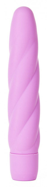 Розовый вибратор Silicone Twist - 19,7 см., Shots Media BV
