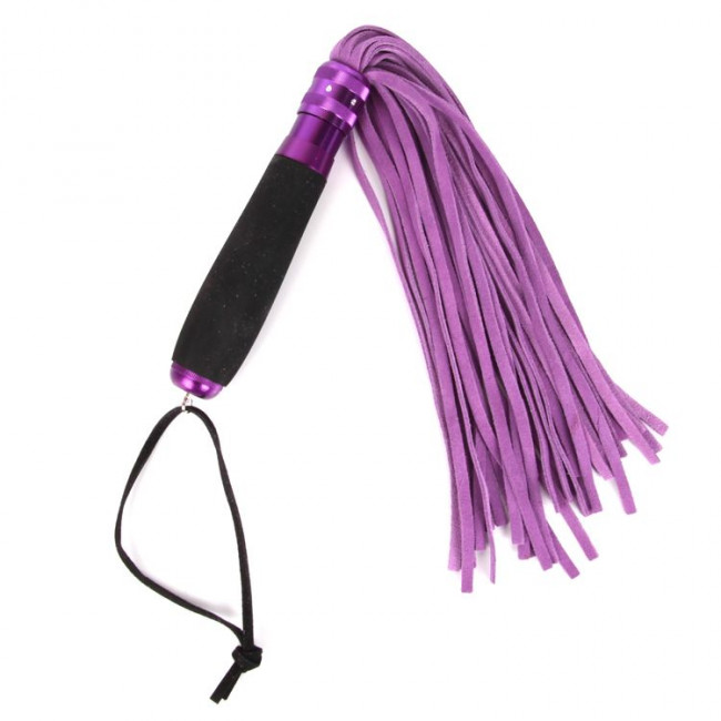 Фиолетовый флоггер с черной металлической ручкой Notabu - 40 см., Bior toys