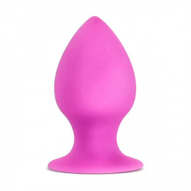 Розовая анальная пробка Luxe Rump Rimmer Medium - 9,5 см., Blush Novelties
