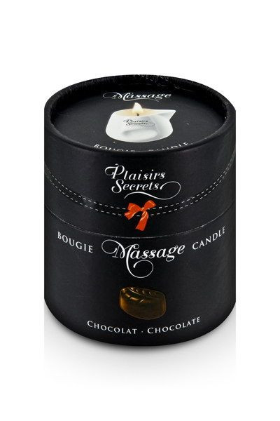 Массажная свеча с ароматом шоколада Bougie de Massage Gourmande Chocolat - 80 мл., Plaisir Secret