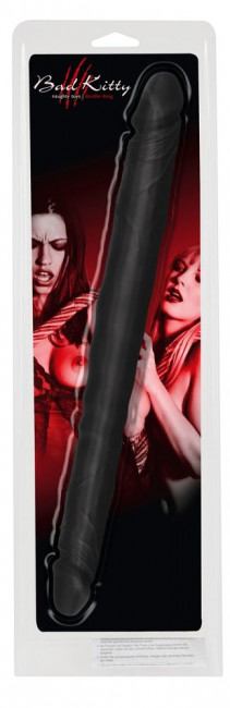 Чёрный двусторонний фаллоимитатор Double Dong Black - 40 см., Orion Чёрный двусторонний фаллоимитатор Double Dong Black - 40 см., Orion