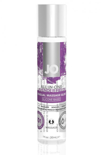 Массажный гель ALL-IN-ONE Massage Oil Lavender с ароматом лаванды - 30 мл., System JO Массажный гель ALL-IN-ONE Massage Oil Lavender с ароматом лаванды - 30 мл., System JO