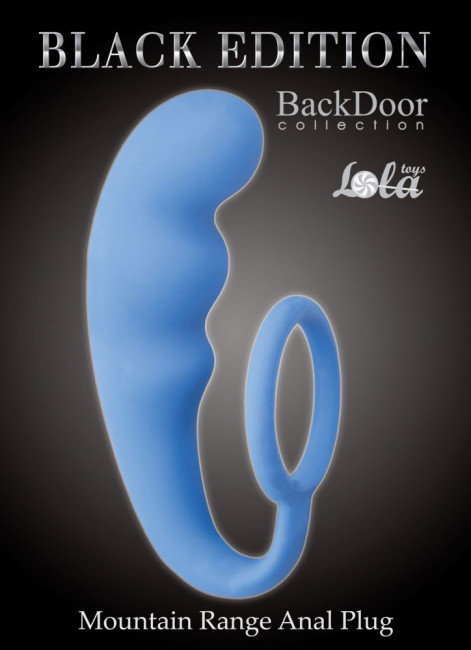 Голубое эрекционное кольцо с анальным стимулятором Mountain Range Anal Plug, Lola toys Голубое эрекционное кольцо с анальным стимулятором Mountain Range Anal Plug, Lola toys