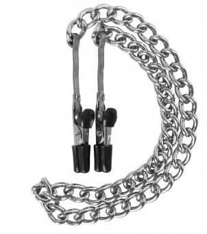 Зажимы на соски Mini Munchers Nipple Clamps с цепью, Blush Novelties