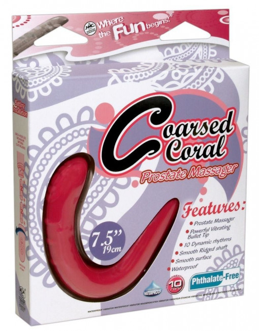 Ярко-розовый вибромассажёр простаты Coarsed Coral Prostate Massager , NMC Ярко-розовый вибромассажёр простаты Coarsed Coral Prostate Massager , NMC