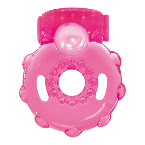 Розовое эрекционное виброкольцо VIBRATING COCK RING OUT OF MIND, Toyz4lovers