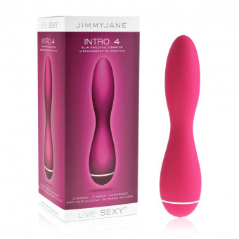 Розовый вибромассажер Intro 4 Pink - 18 см., JimmyJane