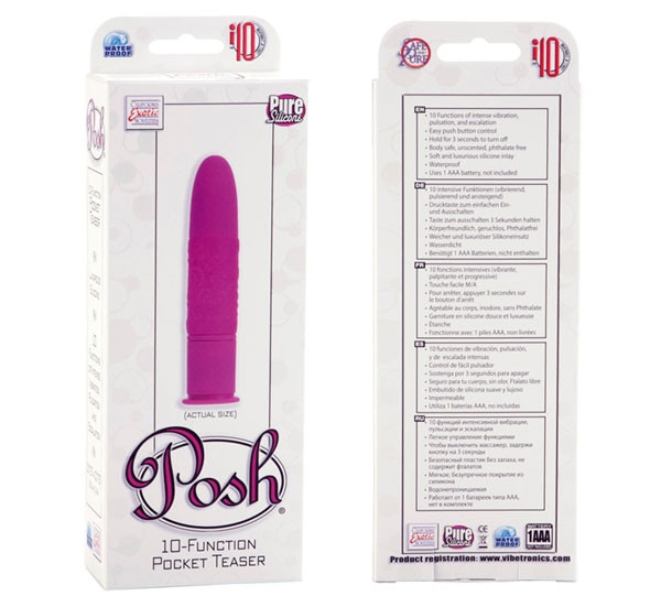 Розовый вибратор Posh с 10-ю функциями, California Exotic Novelties