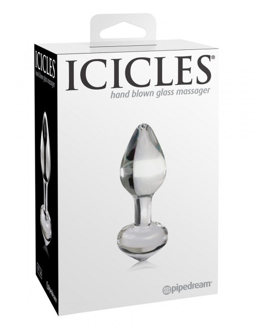 Анальная пробка из стекла Icicles No. 44 - 8,3 см., Pipedream