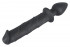 Черный двусторонний стимулятор Dildo & Plug - 22,8 см., Orion