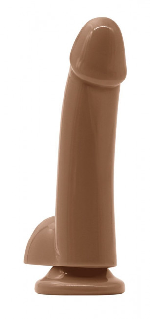 Кофейный гладкий фаллоимитатор на присоске с мошонкой Smooth 4 Inch Dildo - 14,6 см., NS Novelties Кофейный гладкий фаллоимитатор на присоске с мошонкой Smooth 4 Inch Dildo - 14,6 см., NS Novelties