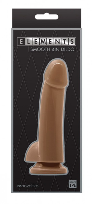 Кофейный гладкий фаллоимитатор на присоске с мошонкой Smooth 4 Inch Dildo - 14,6 см., NS Novelties Кофейный гладкий фаллоимитатор на присоске с мошонкой Smooth 4 Inch Dildo - 14,6 см., NS Novelties