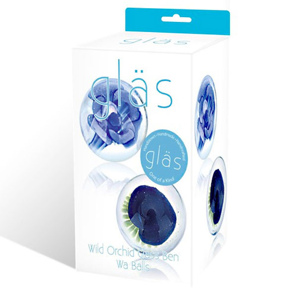 Стеклянные вагинальные шарики Wild Orchid (голубой, синий) - 2,5 см, Glas Стеклянные вагинальные шарики Wild Orchid (голубой, синий) - 2,5 см, Glas