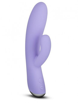 Фиолетовый вибратор с клиторальной стимуляцией Cecilia - 18,7 см., Blush Novelties