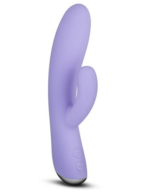 Фиолетовый вибратор с клиторальной стимуляцией Cecilia - 18,7 см., Blush Novelties