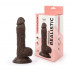 Коричневый реалистичный фаллоимитатор Erowoman на присоске, Bior toys