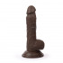 Коричневый реалистичный фаллоимитатор Erowoman на присоске, Bior toys