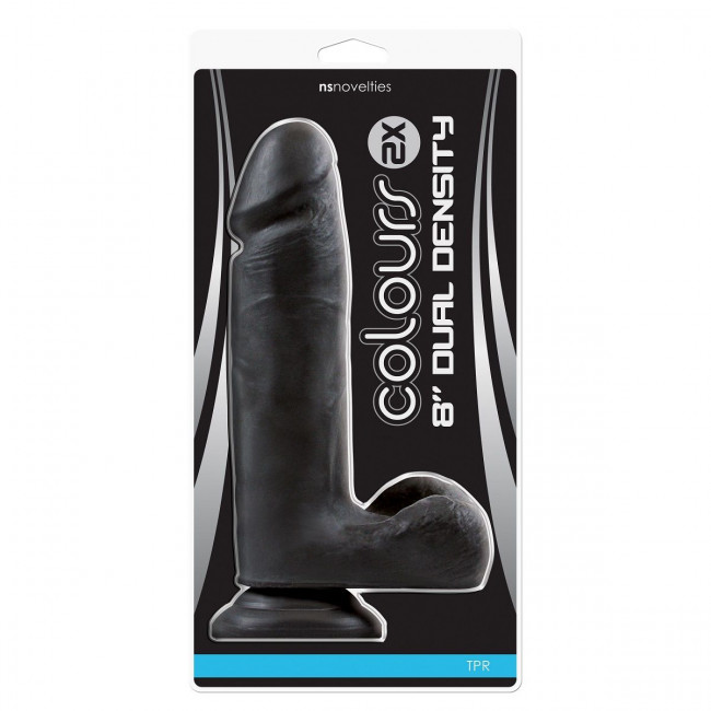 Чёрный фаллоимитатор 2X Dual Density 8 Dildo - 24 см., NS Novelties