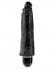 Чёрный вибратор-реалистик 8" Vibrating Stiffy - 24,8 см., Pipedream