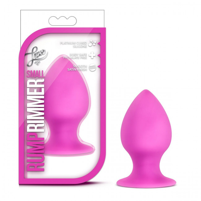 Розовая анальная пробка Luxe Rump Rimmer Small - 7,6 см., Blush Novelties
