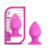 Розовая анальная пробка Luxe Rump Rimmer Small - 7,6 см., Blush Novelties