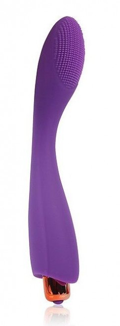 Фиолетовый фантазийный силиконовый вибромассажер - 19,5 см., Bior toys Фиолетовый фантазийный силиконовый вибромассажер - 19,5 см., Bior toys