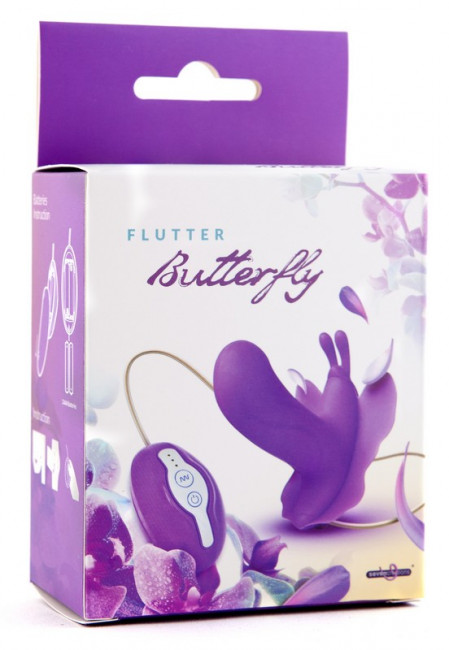 Поясная вибробабочка Butterfly с 7 режимами вибрации и пультом, Seven Creations