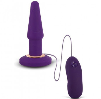 Фиолетовая анальная вибропробка APEX BUTT PLUG LARGE PURPLE - 15 см., Seven Creations