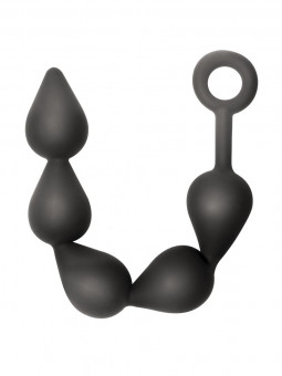 Чёрная анальная цепочка Black Edition Anal Super Beads - 40 см., Lola toys