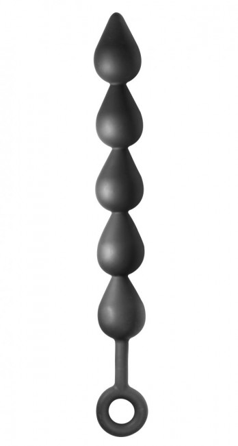 Чёрная анальная цепочка Black Edition Anal Super Beads - 40 см., Lola toys