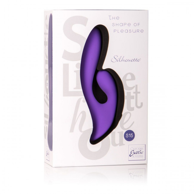 Двойной фиолетовый вибратор Silhouette S15 - 20 см., California Exotic Novelties
