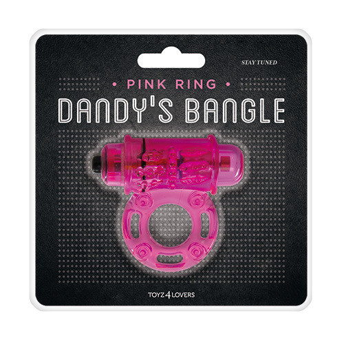 Розовое эрекционное виброкольцо VIBRATING COCK RING STAY TUNED, Toyz4lovers