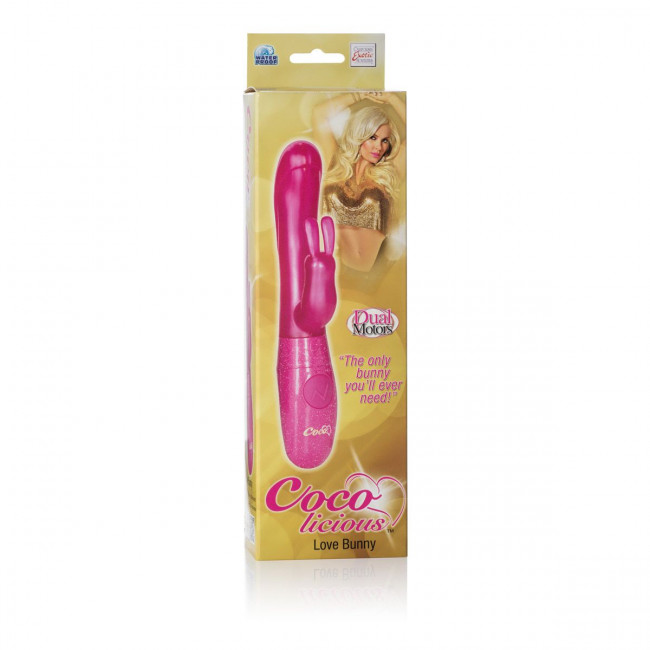 Розовый вибромассажер Love Bunny Vibes - 22 см., California Exotic Novelties