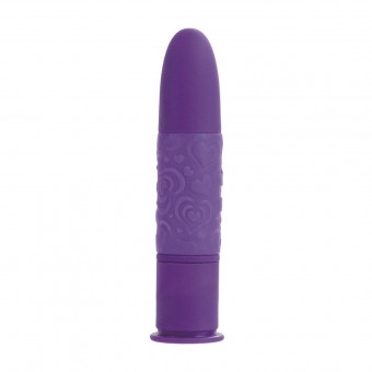 Фиолетовый мини-вибратор Posh с 10 функциями - 9,5 см., California Exotic Novelties