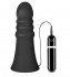 Большой чёрный анальный вибратор MENZSTUFF VIBRATING BUTTCRASHER RIBBED - 20 см., Dream Toys
