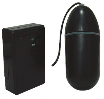 Чёрное виброяйцо Waterproof Remote Control Bullet с пультом ДУ, Pipedream