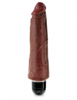 Коричневый вибратор-реалистик 8" Vibrating Stiffy - 24,8 см., Pipedream