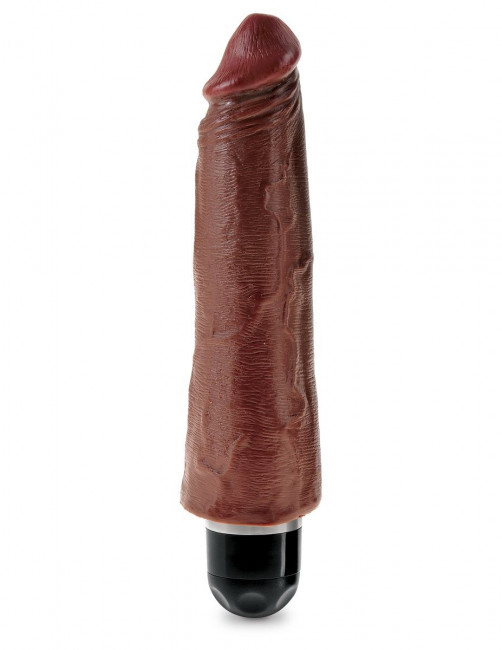 Коричневый вибратор-реалистик 8" Vibrating Stiffy - 24,8 см., Pipedream Коричневый вибратор-реалистик 8" Vibrating Stiffy - 24,8 см., Pipedream