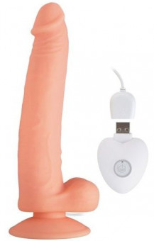 Телесный вибратор SEDUCER 20 Function Long John - 21,5 см.