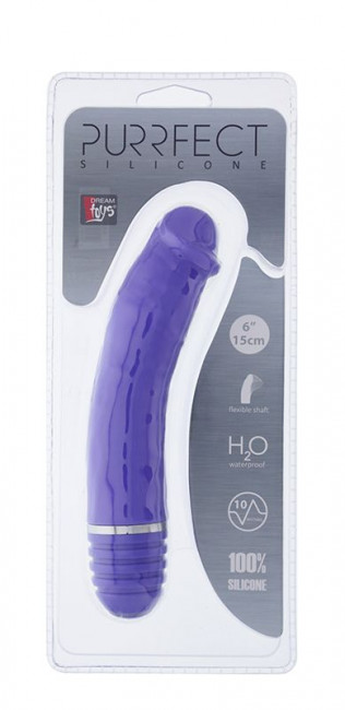 Фиолетовый вибратор-реалистик PURRFECT SILICONE VIBRATOR 6INCH PURPLE, Dream Toys Фиолетовый вибратор-реалистик PURRFECT SILICONE VIBRATOR 6INCH PURPLE, Dream Toys