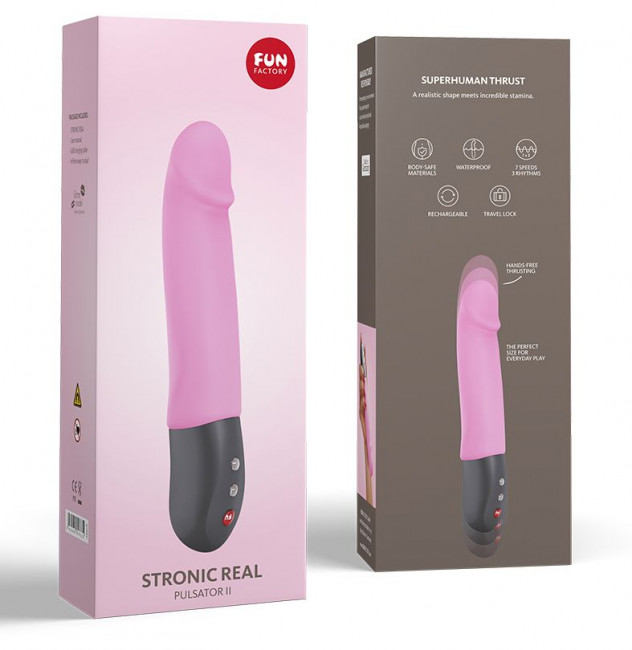 Розовый пульсатор Stronic Real - 20 см., Fun Factory