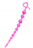Розовая силиконовая анальная цепочка Long Sweety - 34 см., ToyFa